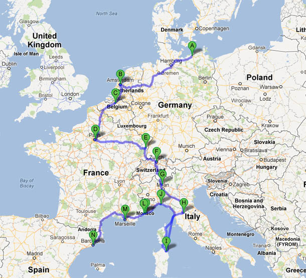 Road trip route Road trip route plan