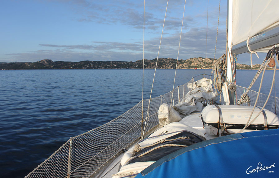 Sailing In Corsica Sardinia With Man Sailboat 94