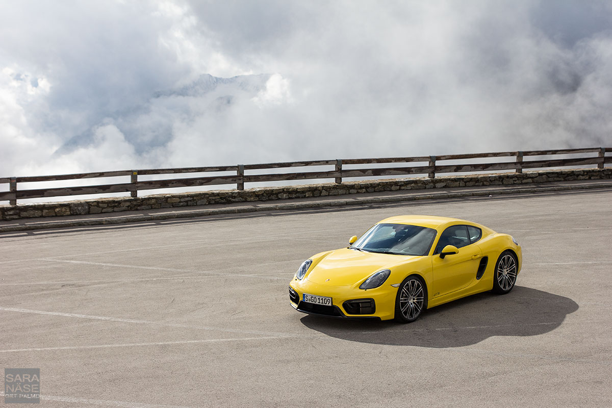 Porsche Cayman yellow