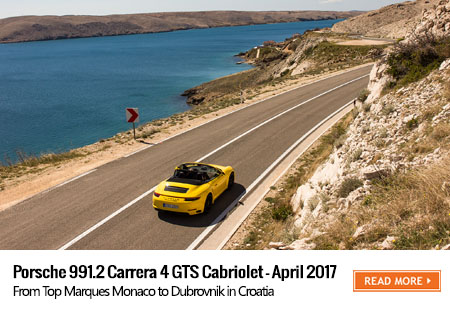 Porsche 911 Carrera 4 GTS Cabriolet road trip to Croatia