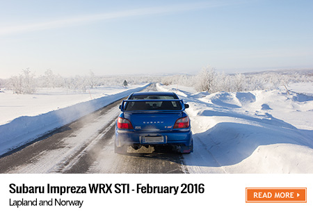 Subaru Impreza winter road trip