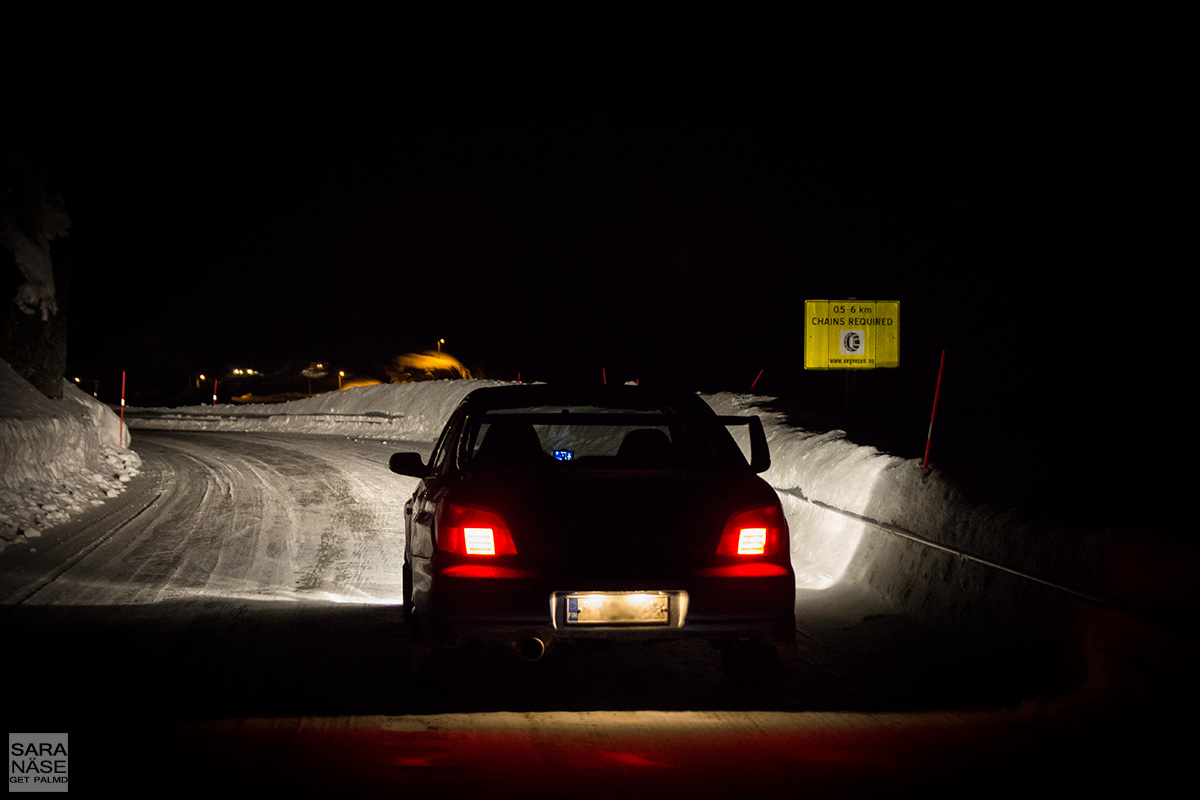 Snow chains required