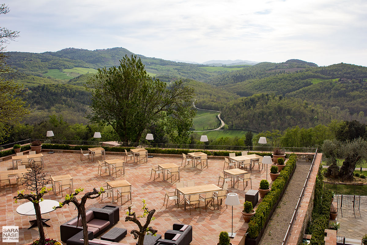 Castello di Casole terrace