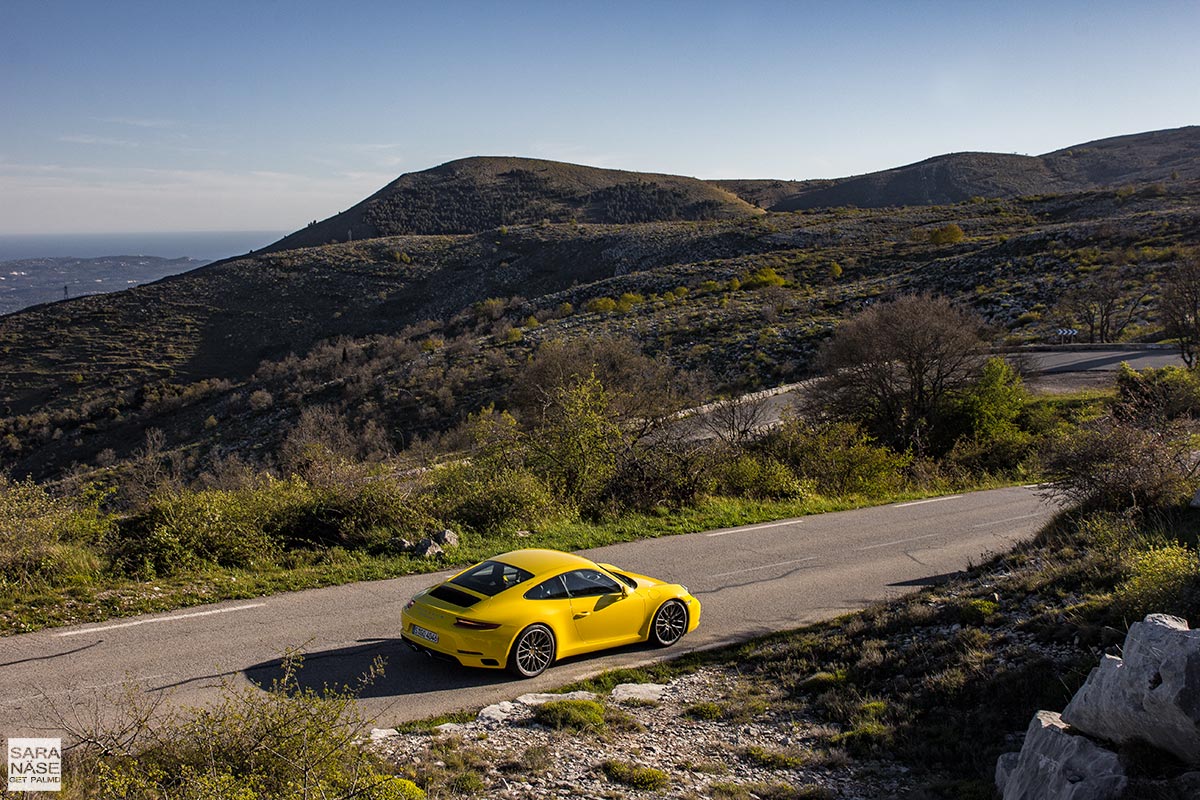 Porsche 911 Carrera S on beautiful driving road