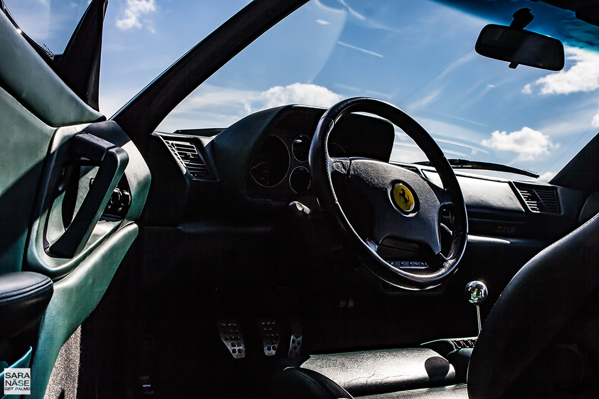 Ferrari F355 berlinetta interior with steering wheel