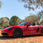 Porsche 718 Boxster GTS in olive grove